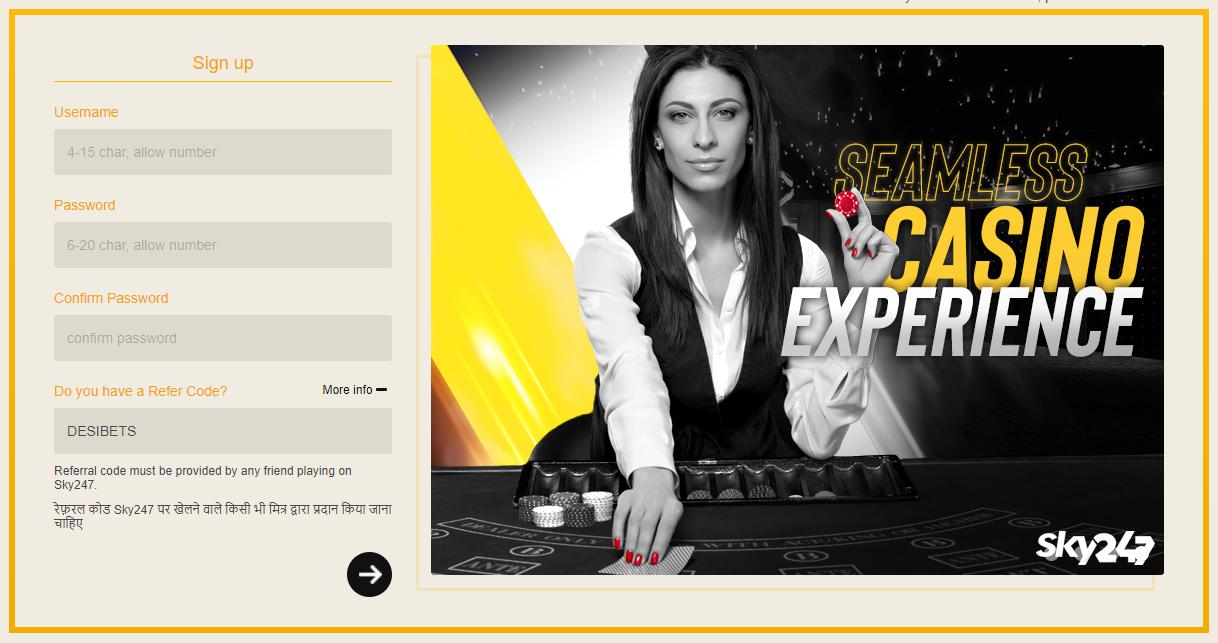 Sky247 Refer Code